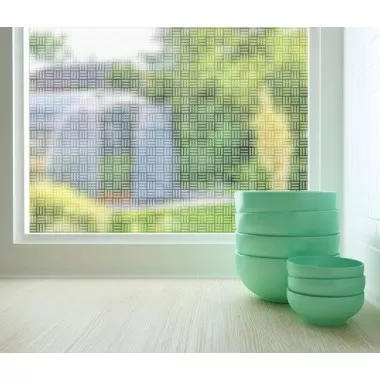 Odhams Press Egyptian Weave Sheer Adhesive Window Film