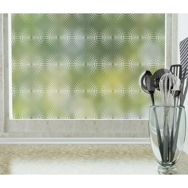 Odhams Press Radiant Frosted Non-Adhesive Decorative Window Film - Privacy Cling Film