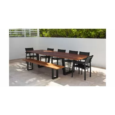 Source Furniture Fusion Aluminum Stackable Dining Side Chair 