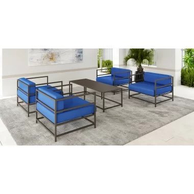 Source Furniture Delano Aluminum Coffee Table RECTANGULAR