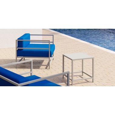 Source Furniture Delano Aluminum 18'' Wide Square End Table