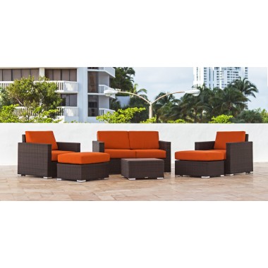 Source Furniture Lucaya Ottoman With Standard Cushion Espresso