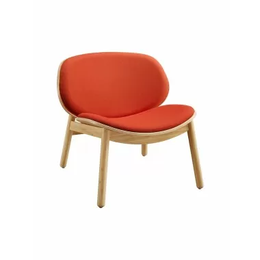 Danica Lounge Chair in Wheat Red - Angled View