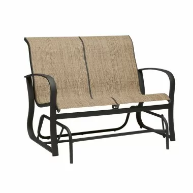 Woodard Fremont Sling Gliding Love Seat - Angled