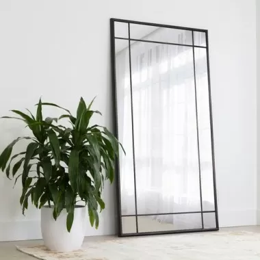 Sunpan Pasadena Floor Mirror Black - Lifestyle