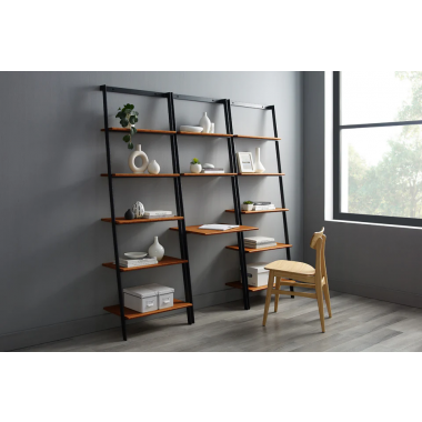 Greenington Studio Plus Leaning Desk in Amber - Angled Lifestyle
