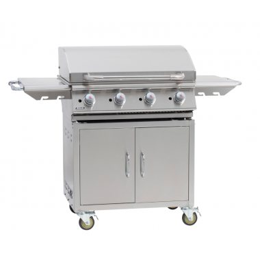 Bull BBQ 30" Griddle Complete Cart - Closed and Angled