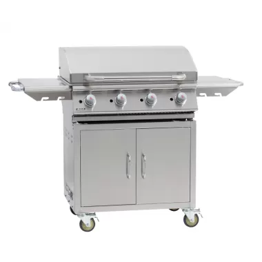 Bull BBQ 30" Griddle Complete Cart - Closed and Angled