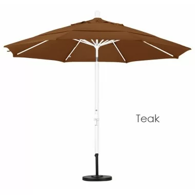 California Umbrella 11' Aluminum Market Umbrella Collar Tilt Matted White - Olefin