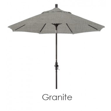 California Umbrella 9' Aluminum Market Umbrella Collar Tilt - Bronze - Sunbrella