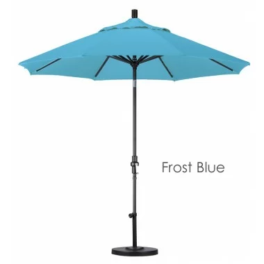 California Umbrella 9' Aluminum Market Umbrella Collar Tilt - Matted Black - Olefin