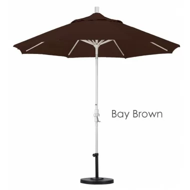 California Umbrella 9' Aluminum Market Umbrella Collar Tilt - Sand - Sunbrella