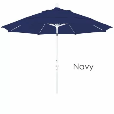 California Umbrella 11' Fiberglass Market Umbrella Collar Tilt DV Matted White - Sunbrella