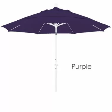 California Umbrella 11' Fiberglass Market Umbrella Collar Tilt DV Matted White - Pacifica