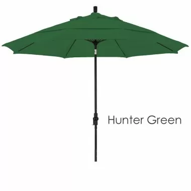 California Umbrella 11' Fiberglass Market Umbrella Collar Tilt DV Matted White - Pacifica