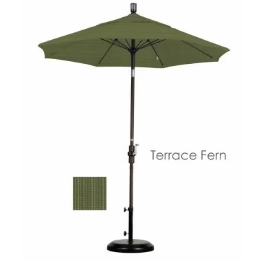 California Umbrella 7.5' Fiberglass Market Umbrella Collar Tilt - Bronze - Olefin