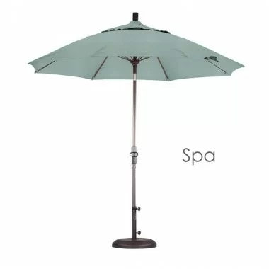 California Umbrella 9' Fiberglass Market Umbrella Collar Tilt Bronze - Sunbrella