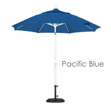 California Umbrella 9' Fiberglass Market Umbrella Collar Tilt M White - Sunbrella