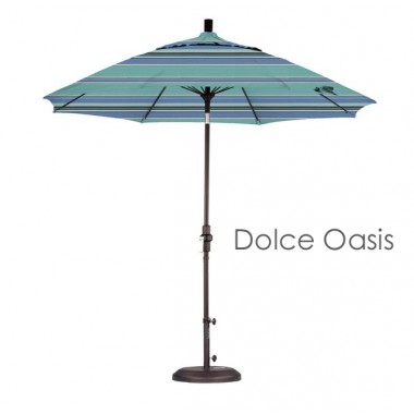 California Umbrella 9' Fiberglass Market Umbrella Collar Tilt M Black - Sunbrella