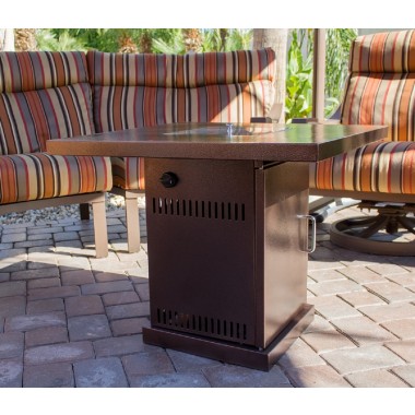 AZ Patio Heaters Outdoor Conventional Propane Fire Pit in Hammered Bronze - Lifestyle