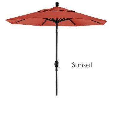 California Umbrella 7.5' Aluminum Market Umbrella Push Tilt M Black - Olefin