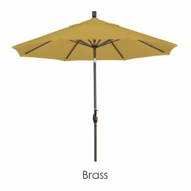 California Umbrella 9' Aluminum Market Umbrella Push Tilt - Bronze - Sunbrella