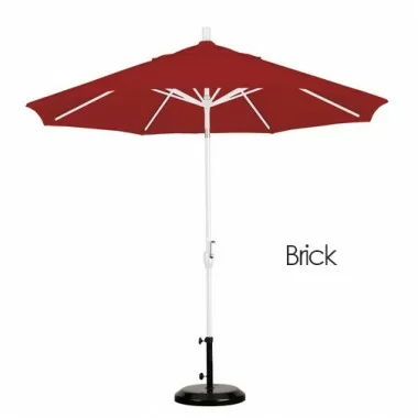 California Umbrella 9' Aluminum Market Umbrella Push Tilt - M White - Pacifica