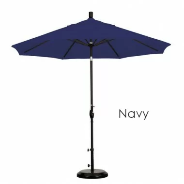 California Umbrella 9' Aluminum Market Umbrella Push Tilt - M Black - Sunbrella