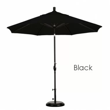 California Umbrella 9' Aluminum Market Umbrella Push Tilt - M Black - Pacifica