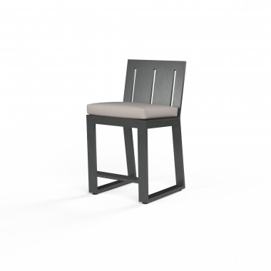 Redondo Counter Stool in Canvas Natural, No Welt - Front Side Angle