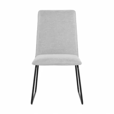 Sunpan Huxley Dining Chair in Belfast Heather Grey - Front Angle