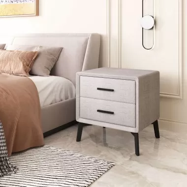 Halle Side Table in Gray - Lifestyle