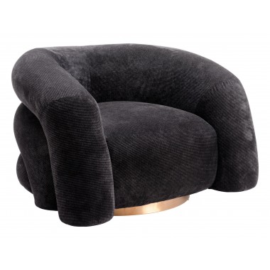 Havn Accent Chair in Black- side view 1