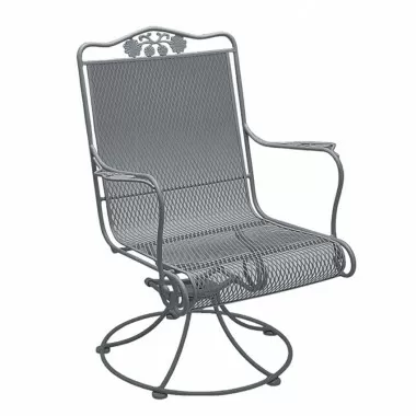 Woodard Briarwood High Back Swivel Rocker with Optional Seat and Back Cushion