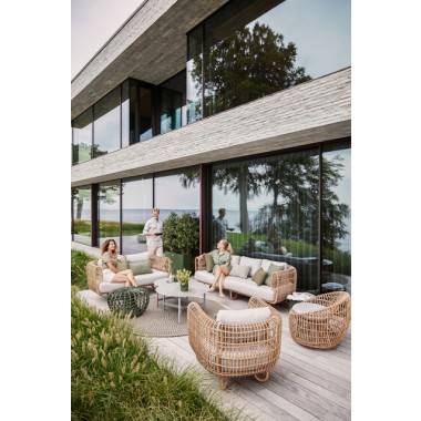 Cane-Line Nest 3-Seater Sofa OUTDOOR, Incl. Cane-Line Natté Cushions 
