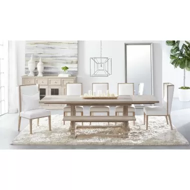 Essentials For Living Hudson Extension Dining Table in Natural Gray - Lifestyle