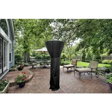 AZ Patio Heaters Tall Patio Heater Cover in Black - Lifestyle