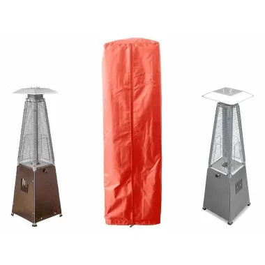 AZ Patio Heaters Table Top Glass Tube Patio Heater Cover in Paprika - Lifestyle