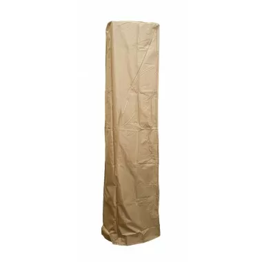 AZ Patio Heaters Square Glass Tube Patio Heater Cover in Tan - Front Side Angle