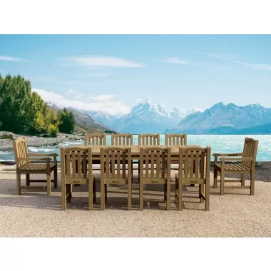 Anderson Teak 11-pc Chelsea Rectangular Dining Table Set