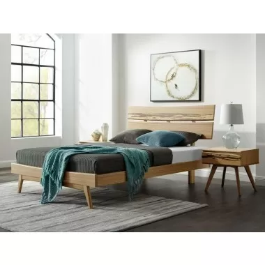 Greenington Azara Queen Platform Bed, Caramelized - Lifestyle