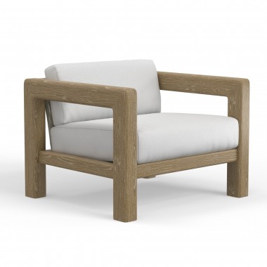 Sunset West Sedona Club Chair in Canvas Canvas, No Welt - Front Side Angle