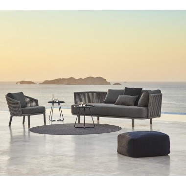 Cane-Line Moments Lounge Chair, Incl. Grey Cushion Set, Cane-Line AirTouch