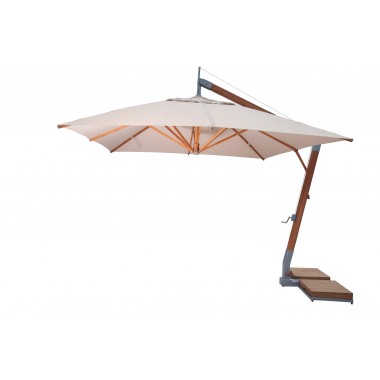 Levante 3.4m (11) Square Side Wind Bamboo Cantilever Umbrella-3