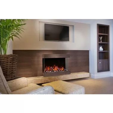 Amantii 60" Unit - 14 1/4" In Depth 3 Sided Glass Fireplace - Lifestyle