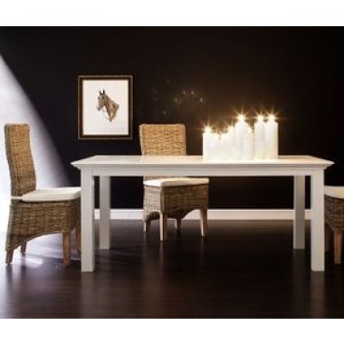 Nova Solo HALIFAX White Mahogany Dining Table - Lifestyle