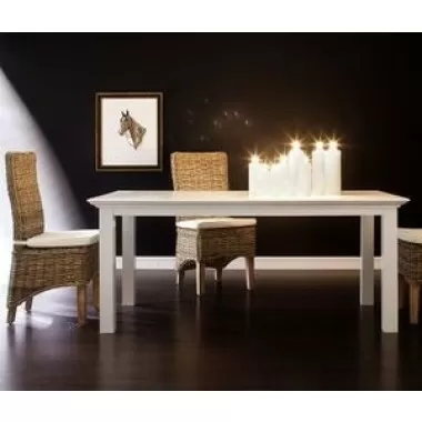 Nova Solo HALIFAX White Mahogany Dining Table - Lifestyle