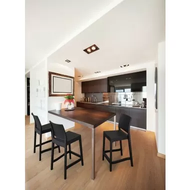 Maya Resin Counter Stool Black - Side