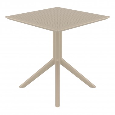 Sky Square Table 27 inch Taupe - Angled