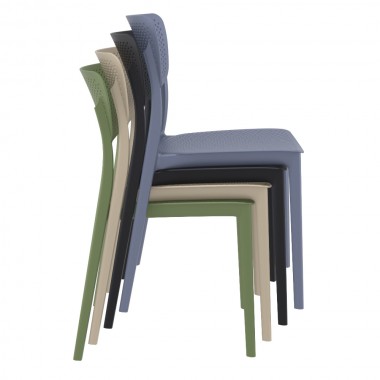 Compamia Lucy Outdoor Dining Chair - COlor Variations Stacked